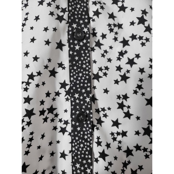 New York & Company Black And White Star Blouse - Picture 7 of 9